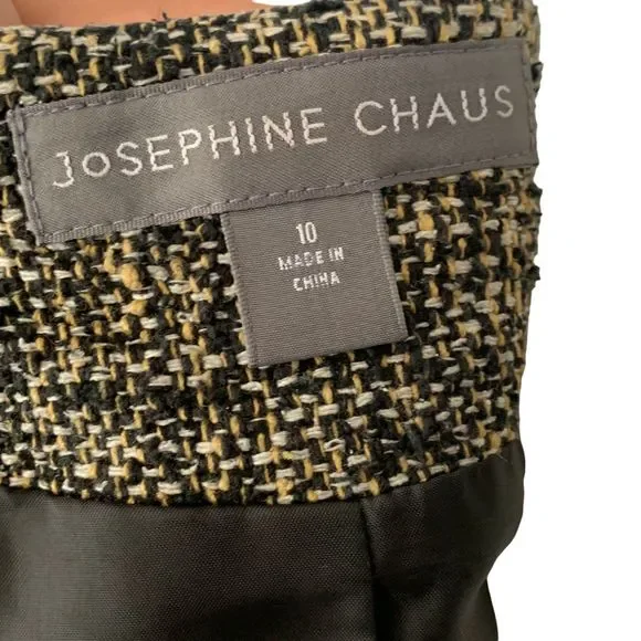 Jossefine Chaya Petite Beaded Embellished Tweed Blazer Size 10 - Picture 3 of 8